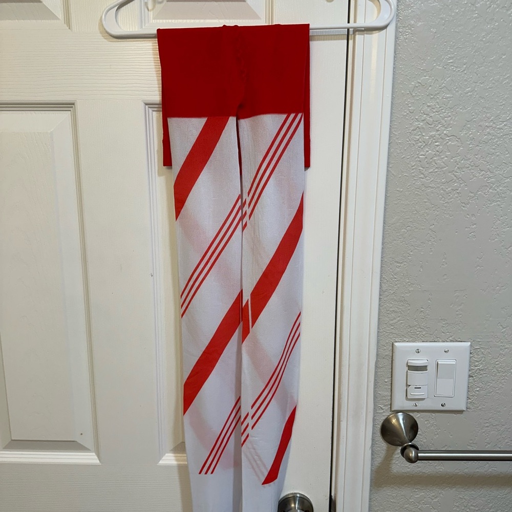 Red and White Striped "Candy Cane" Stockings